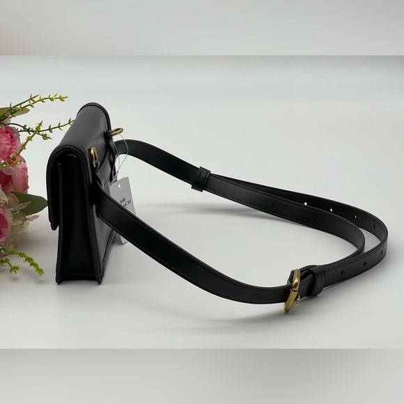 🎊Last One In Stock🎊Coach Small Black Calf Leather Belt Bag - Picture 11 of 16